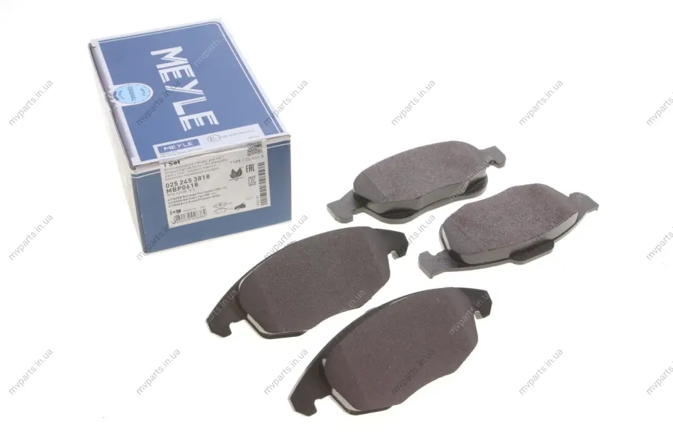 Колодки гальмівні (передні) Citroen Berlingo/Peugeot Partner 08- 025 245 3818 MEYLE 025-245-3818 (фото 1)
