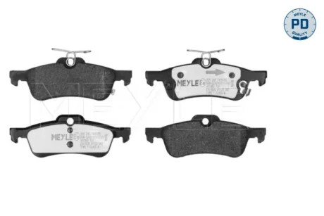 Колодки гальмівні (задні) Honda Civic IX 12-/Yaris 15- (PREMIUM) 025 245 7415/PD MEYLE 025-245-7415-PD