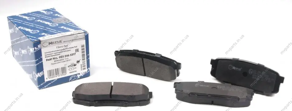 Колодки гальмівні (задні) Toyota Land Cruiser 200 08- 025 246 5317 MEYLE 025-246-5317 (фото 1)