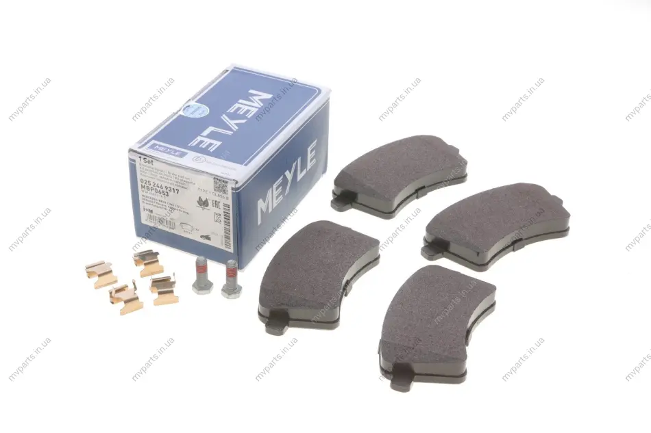 Колодки гальмівні (передні) Renault Kangoo 08- (131/62.3/17.5мм.) 025 246 9317 MEYLE 025-246-9317 (фото 1)