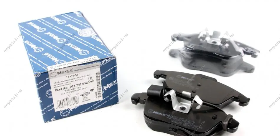 Колодки гальмівні (передні) Audi A4/A5 07- 025 247 0520/W MEYLE 025-247-0520-W (фото 1)