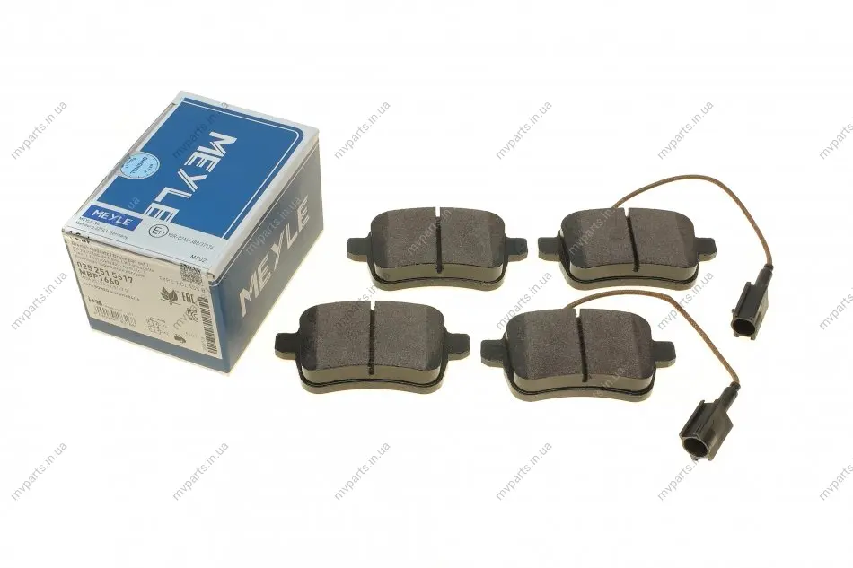 Колодки гальмівні (задні) Alfa Romeo Giulietta 1.4/1.6/2.0 JTDM 10-20 025 251 5617 MEYLE 025-251-5617 (фото 1)
