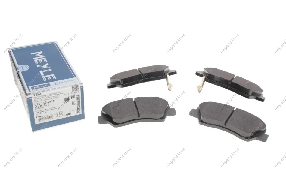 Колодки гальмівні (передні) Hyundai Accent IV/Kia Rio 10- 025 253 4818 MEYLE 025-253-4818 (фото 1)