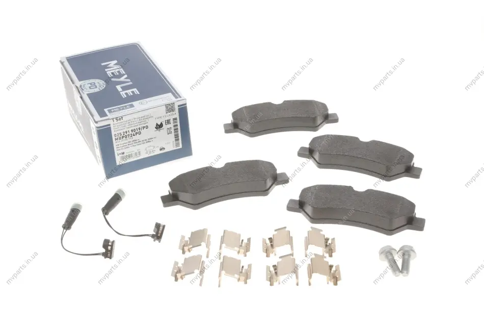 Колодки гальмівні (задні) MB Sprinter 209-319 CDI/VW Crafter 30-35 06- (Platinum) 025 291 9019/PD MEYLE 025-291-9019-PD (фото 1)