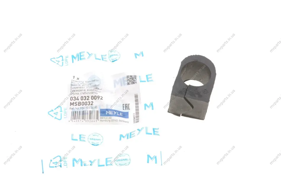 Втулка стабілізатора (переднього) MB Sprinter 408-416 96- (d=25mm) 034 032 0092 MEYLE 034-032-0092 (фото 1)