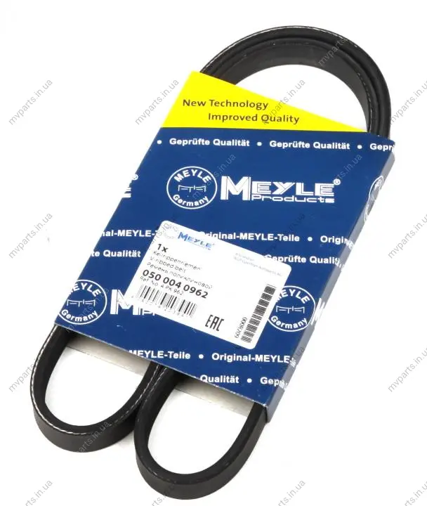 Ремінь генератора Fiat/Hyundai/Nissan (4PK962) 050 004 0962 MEYLE 050-004-0962 (фото 1)