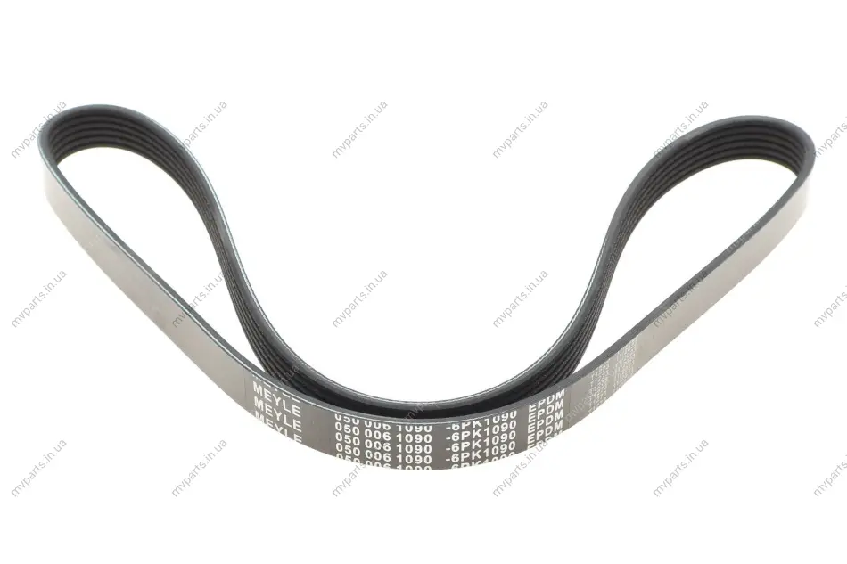 Ремінь генератора VW Golf V/VI/Passat VI/VII/Skoda Fabia 1.4TSI/FSI/1.6 FSI 97- (6PK1090) 050 006 1090 MEYLE 050-006-1090 (фото 1)