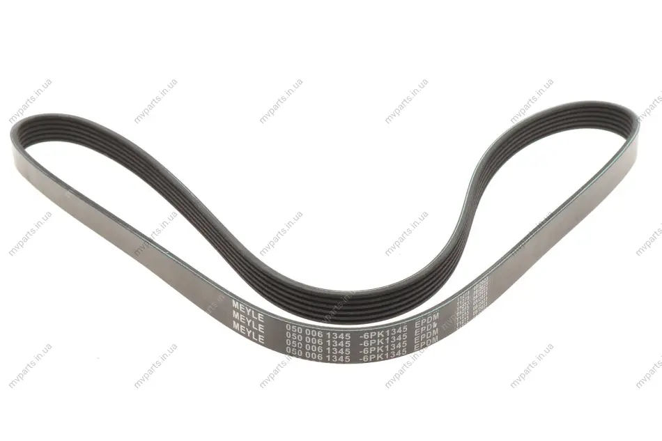 Ремінь генератора VW T4 2.4D (6PK1345) 050 006 1345 MEYLE 050-006-1345 (фото 1)