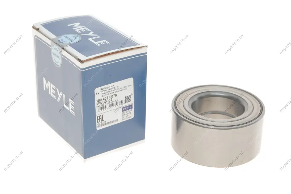 Підшипник маточини (передньої) VW Sharan 95-10 (43x80x38) 100 407 0078 MEYLE 100-407-0078 (фото 1)