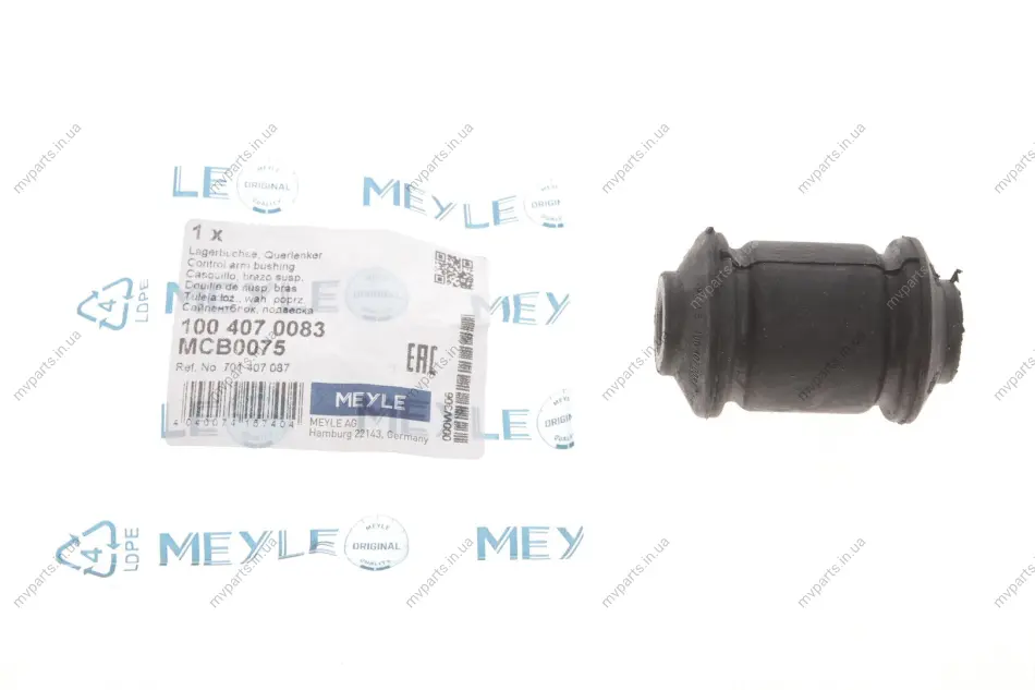 Сайлентблок важеля (переднього/зверху/ззаду) VW T4 100 407 0083 MEYLE 100-407-0083 (фото 1)