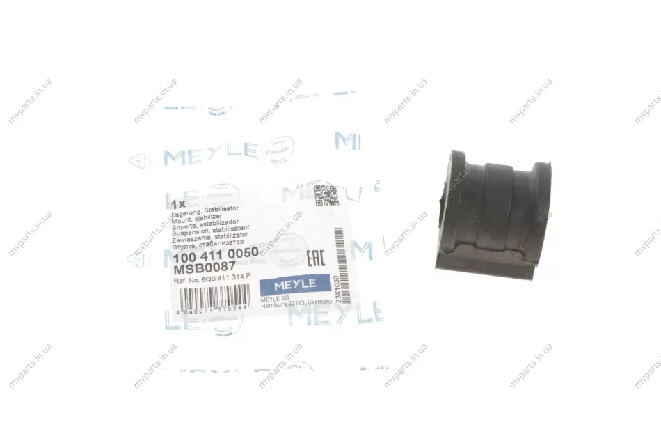 Втулка стабілізатора (переднього) VW Polo/Skoda Roomster/Fabia 99- (d=16mm) 100 411 0050 MEYLE 100-411-0050 (фото 1)