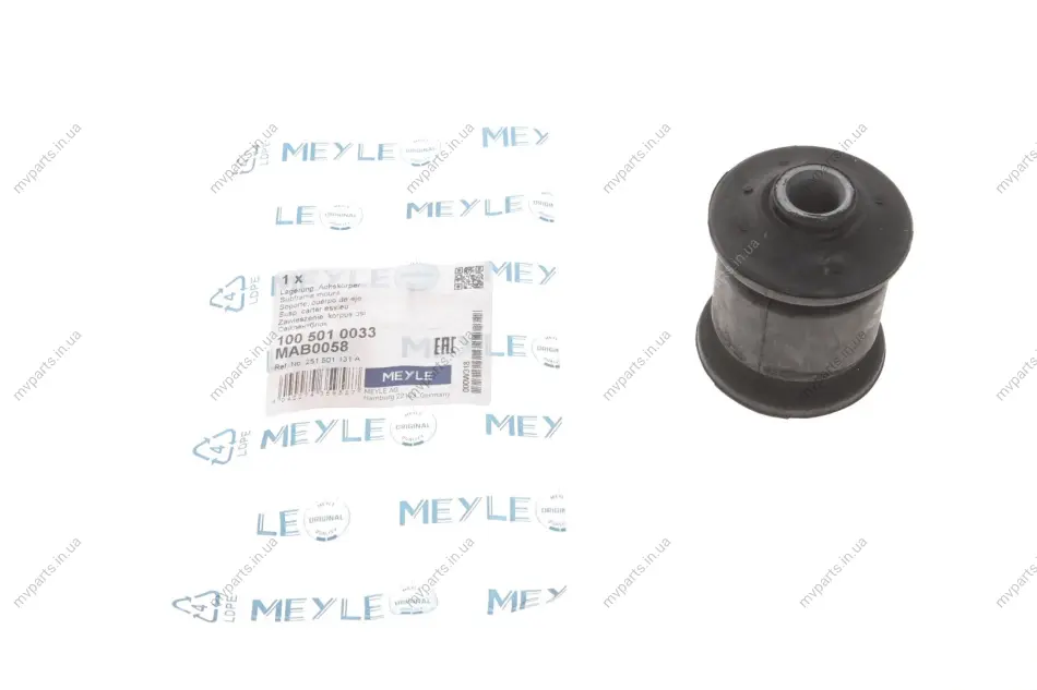 Сайлентблок важеля (заднього/всередині) VW T4 91-03 100 501 0033 MEYLE 100-501-0033 (фото 1)