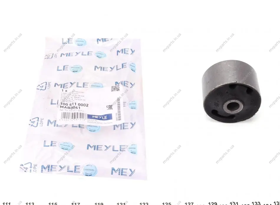 Сайлентблок балки (задньої) Audi 100 76-91 100 511 0002 MEYLE 100-511-0002 (фото 1)