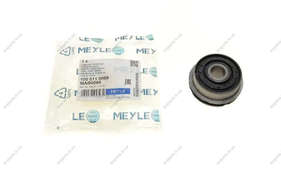 Сайлентблок важеля (заднього) Audi 100/A6 88-97 100 511 0009 MEYLE 100-511-0009 (фото 1)