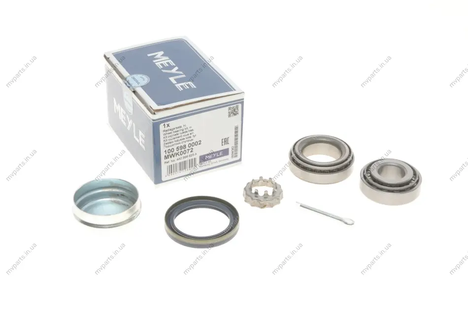Підшипник маточини (задньої) Audi 80/100/A4/A6 (к-кт) 100 598 0002 MEYLE 100-598-0002 (фото 1)