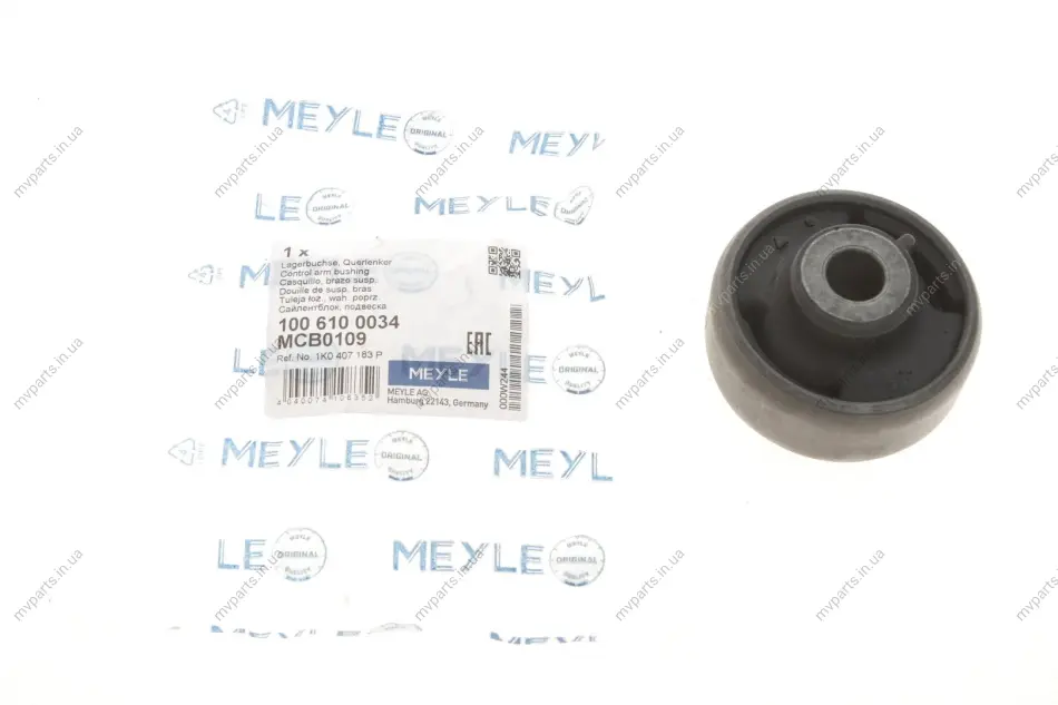 Сайлентблок важеля (переднього/ззаду) VW Caddy 10- 100 610 0034 MEYLE 100-610-0034 (фото 1)