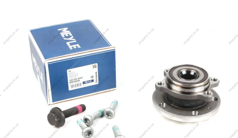 Підшипник маточини (передньої) VW Caddy 03- (4 болти) 100 650 0005 MEYLE 100-650-0005 (фото 1)