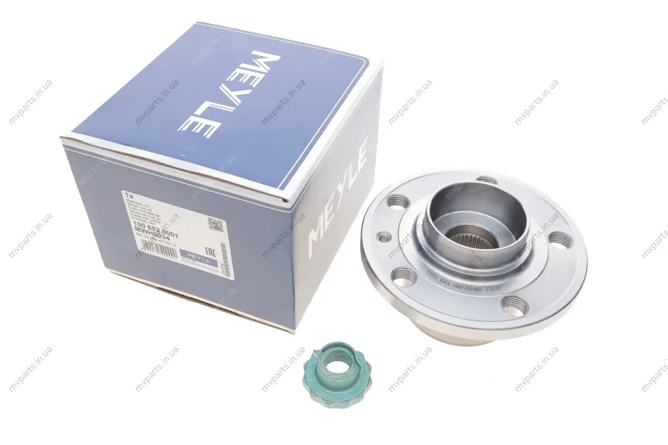 Підшипник маточини (передньої) Skoda Fabia 99-/VW Polo 01- (+ABS) 100 652 0001 MEYLE 100-652-0001 (фото 1)