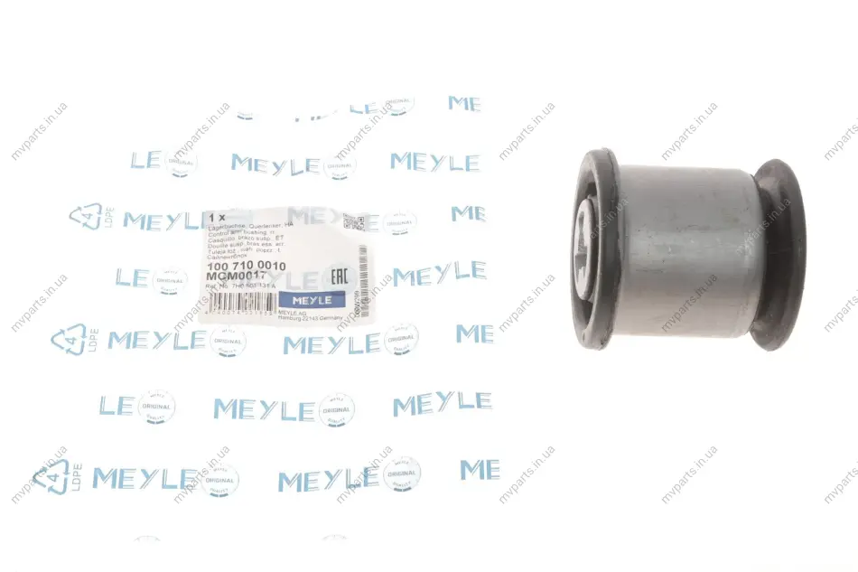 Сайлентблок важеля (заднього/ззовні) VW T5 03- 100 710 0010 MEYLE 100-710-0010 (фото 1)