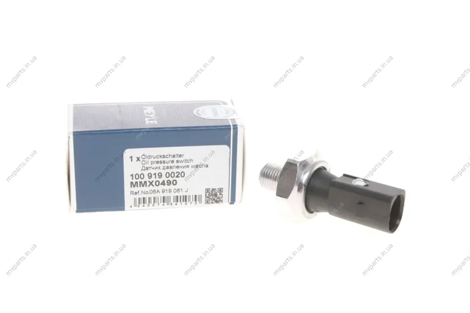 Датчик тиску оливи VW T5/Caddy 1.6/2.0 95-15 (1.2-1.6 bar) (чорний) 100 919 0020 MEYLE 100-919-0020 (фото 1)