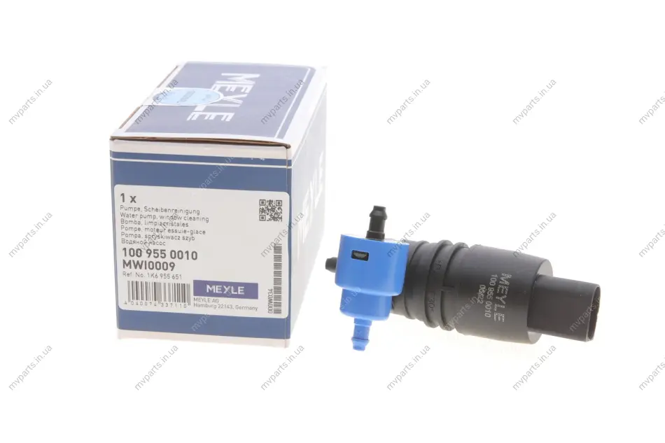 Насос омивача скла (дуальний) VW Caddy III/T5/Passat 03- 100 955 0010 MEYLE 100-955-0010 (фото 1)