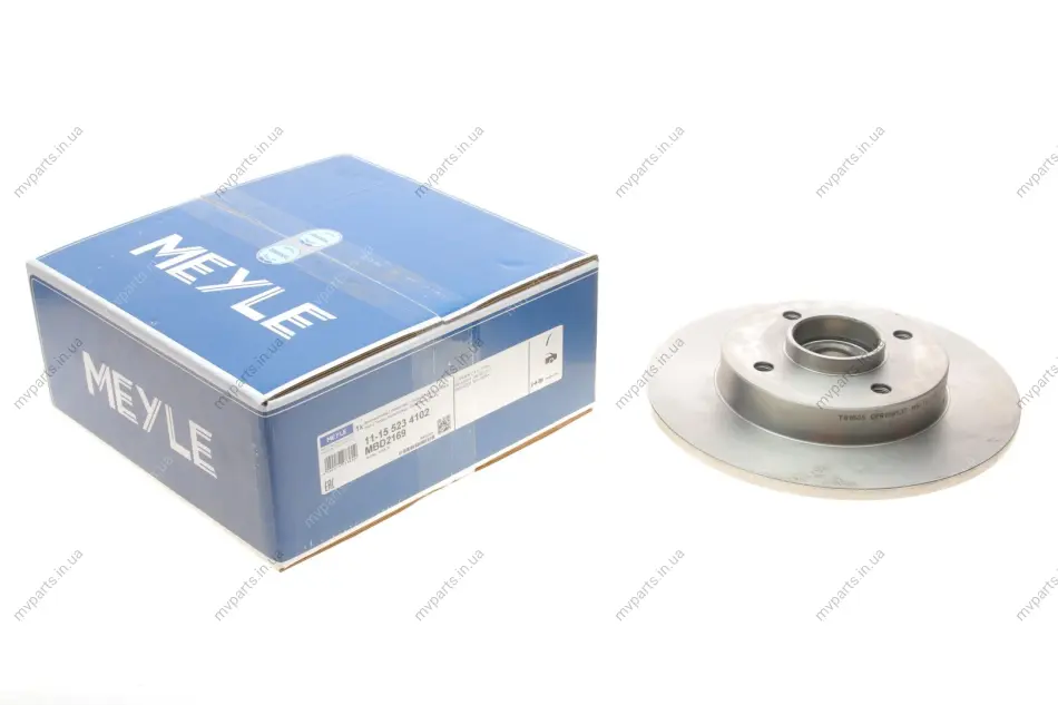 Диск гальмівний (задній) Citroen C3 09-/C4/Peugeot 307/207 04-/208 12- (249х9 (+ABS) (з підшипником) 11-15 523 4102 MEYLE 11-15-523-4102 (фото 1)