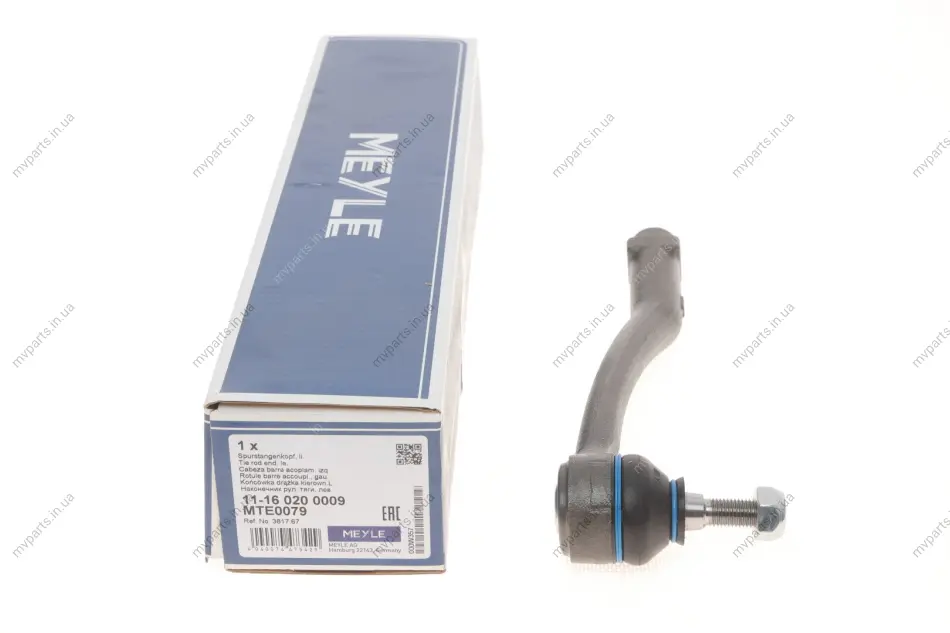 Наконечник рульової тяги (L) Citroen C3 Picasso 09-/C-Elysse/Peugeot 208/301 12-/Peugeot 207 06-15 11-16 020 0009 MEYLE 11-16-020-0009 (фото 1)