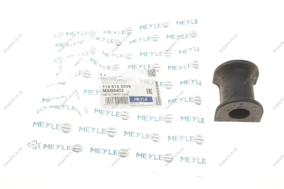 Втулка стабілізатора (переднього) VW T5 03-/T6 15- (d=22mm) 114 615 0009 MEYLE 114-615-0009 (фото 1)