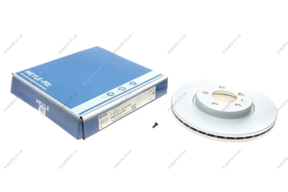 Диск гальмівний (передній) Audi A1/VW Polo 17- (276x24) 115 521 0070/PD MEYLE 115-521-0070-PD (фото 1)