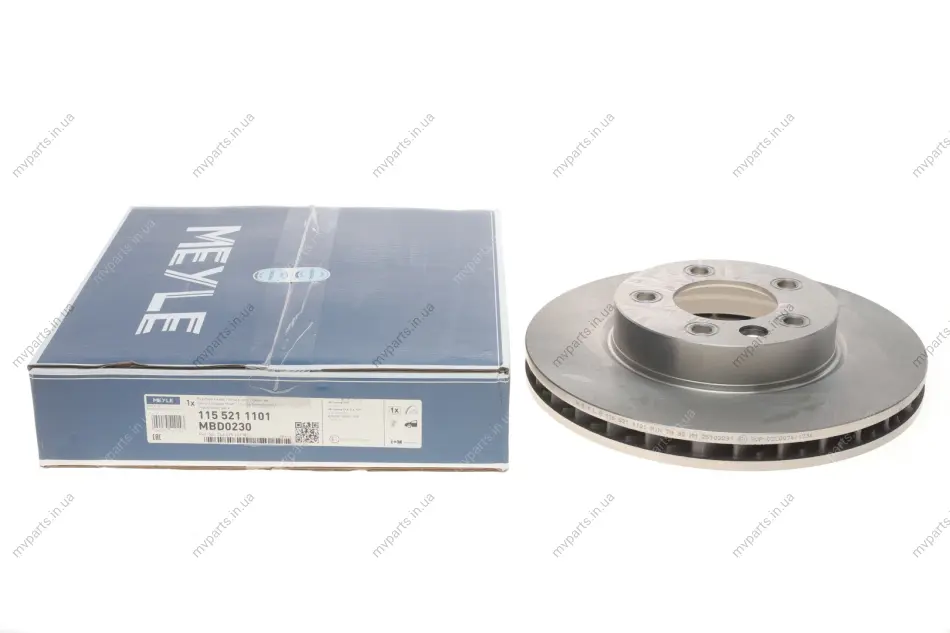 Диск гальмівний (передній) Audi Q7/Porsche Cayenne/VW Touareg 10- (330x32) (L) 115 521 1101 MEYLE 115-521-1101 (фото 1)