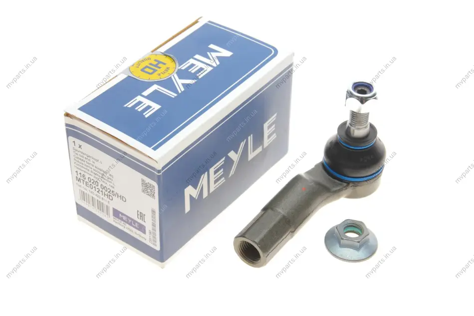 Наконечник тяги рульової (L) Skoda Octavia II 04-13/SuperB/Yeti 09-17/VW Caddy III/Passat/Touran 04- 116 020 0025/HD MEYLE 116-020-0025-HD (фото 1)
