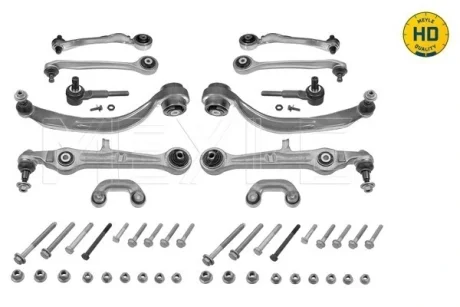 Комплект важелів підвіски (передньої) Audi A4 94-00/A6 97-05/VW Passat B5 00-05 (тонкий палец d=16mm/повний) 116 050 0087/HD MEYLE 116-050-0087-HD