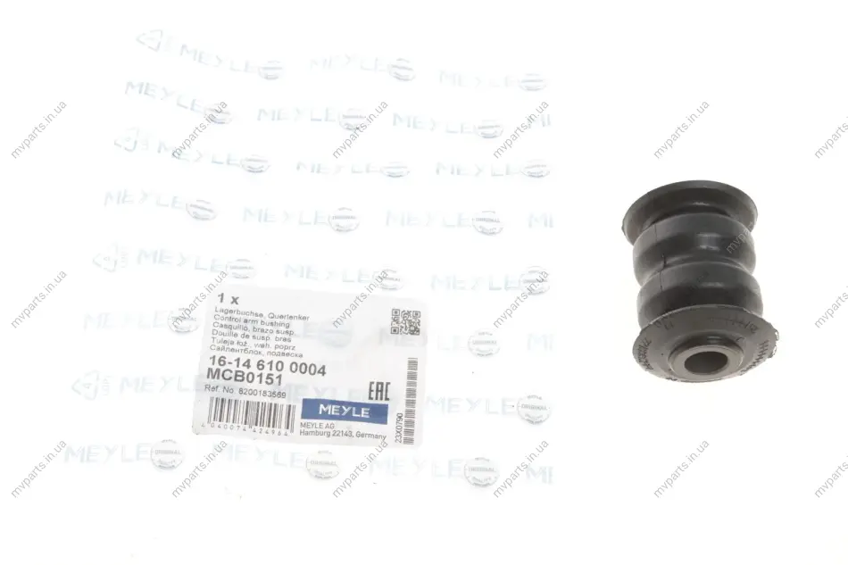 Сайлентблок важеля (переднього/спереду) Nissan Micra/Note 06- 16-14 610 0004 MEYLE 16-14-610-0004 (фото 1)