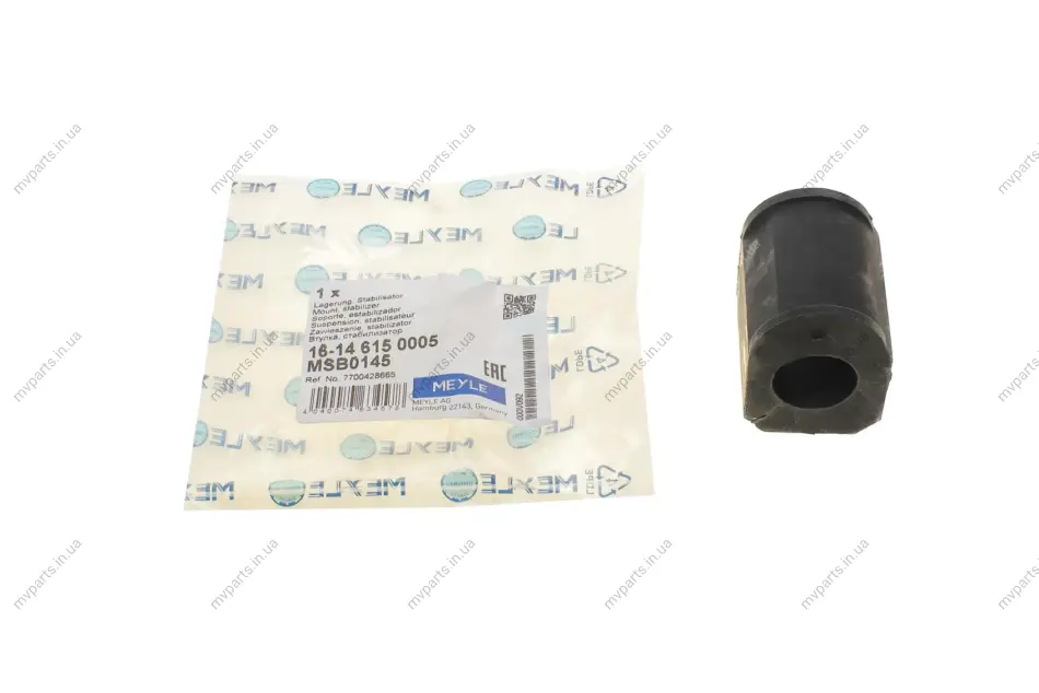Втулка стабілізатора (переднього) Renault Megane/Scenic I (d=23mm) 16-14 615 0005 MEYLE 16-14-615-0005 (фото 1)