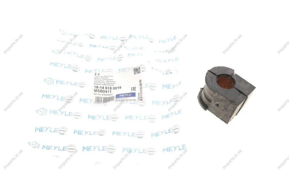 Втулка стабілізатора (переднього) Renault Laguna 01- (d=21mm) 16-14 615 0019 MEYLE 16-14-615-0019 (фото 1)