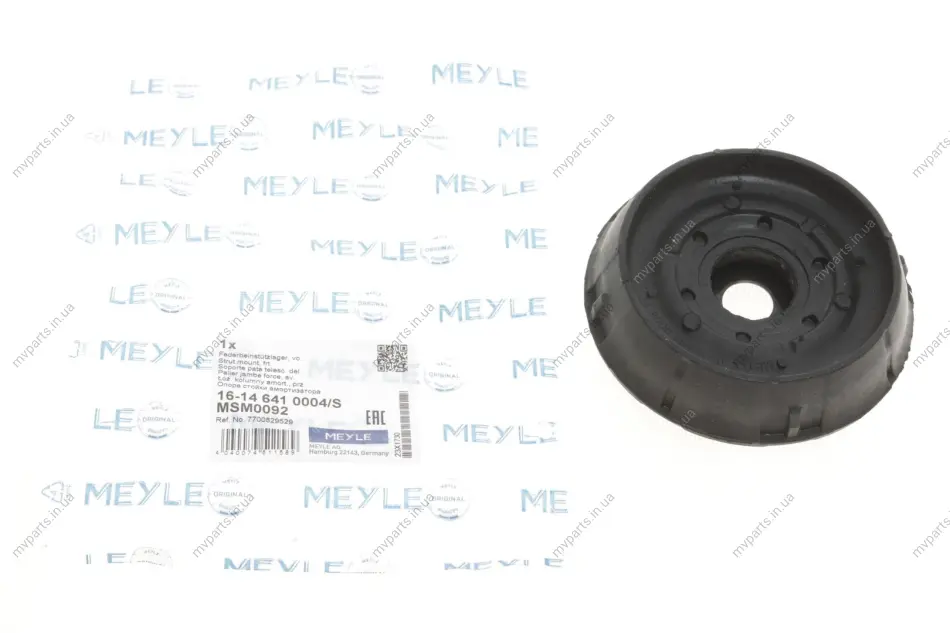 Подушка амортизатора (переднього) + підшипник Renault Kangoo 97- 16-14 641 0004/S MEYLE 16-14-641-0004-S (фото 1)