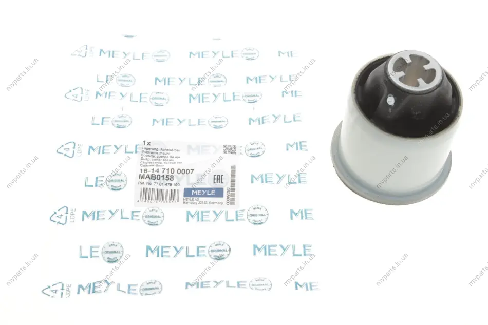 Сайлентблок балки (задньої) Renault Scenic II/Megane II 02- 16-14 710 0007 MEYLE 16-14-710-0007 (фото 1)