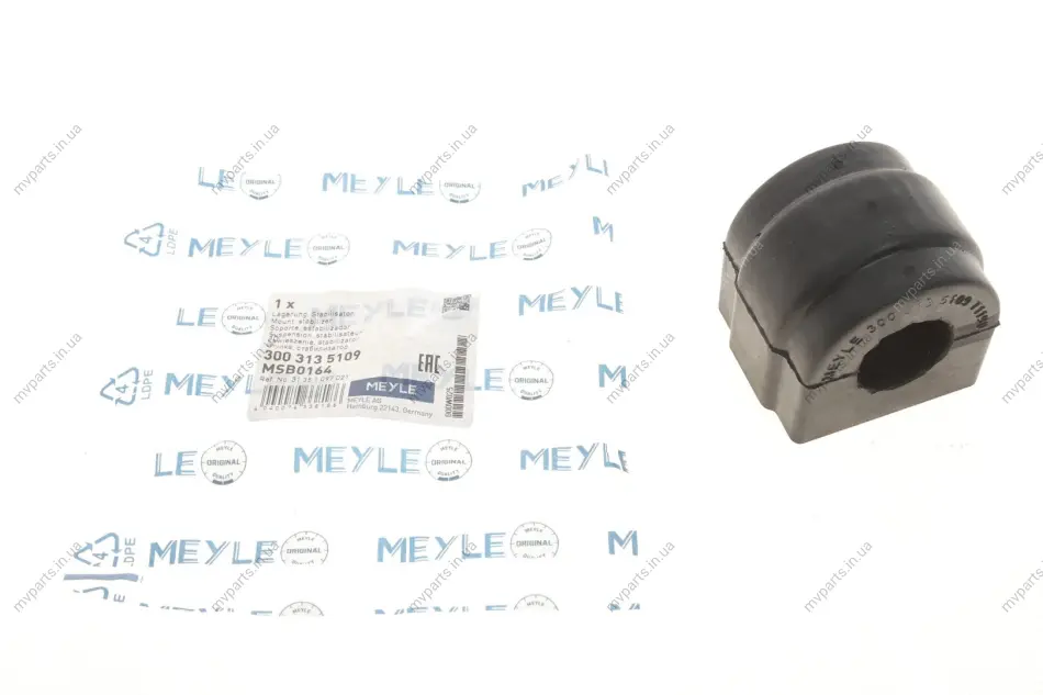 Втулка стабілізатора (переднього) BMW X5 (E53) 00-06 (d=29mm) 300 313 5109 MEYLE 300-313-5109 (фото 1)