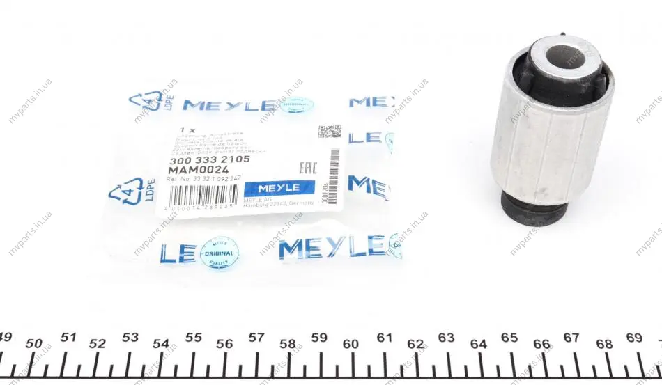 Сайлентблок важеля (заднього) BMW 3 (36/46)/X3 (E83) 1.6-3.2 90- 300 333 2105 MEYLE 300-333-2105 (фото 1)