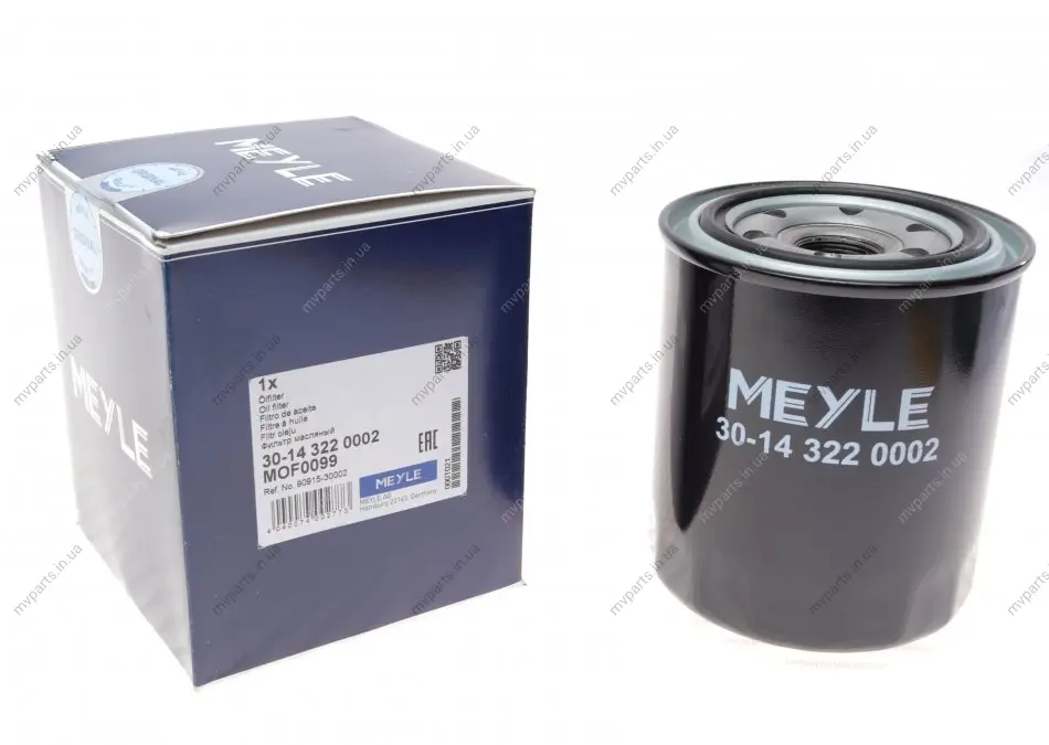 Фільтр масляний Ford Ranger/Mazda B-Serie/Toyota Avensis/Hiace/Hilux/Land Cruiser 2.0D-4.2D 81-07 30-14 322 0002 MEYLE 30-14-322-0002 (фото 1)