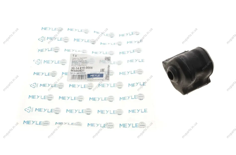 Втулка стабілізатора (переднього) Toyota Auris/Corolla 05- (L) (d=21mm) 30-14 615 0005 MEYLE 30-14-615-0005 (фото 1)