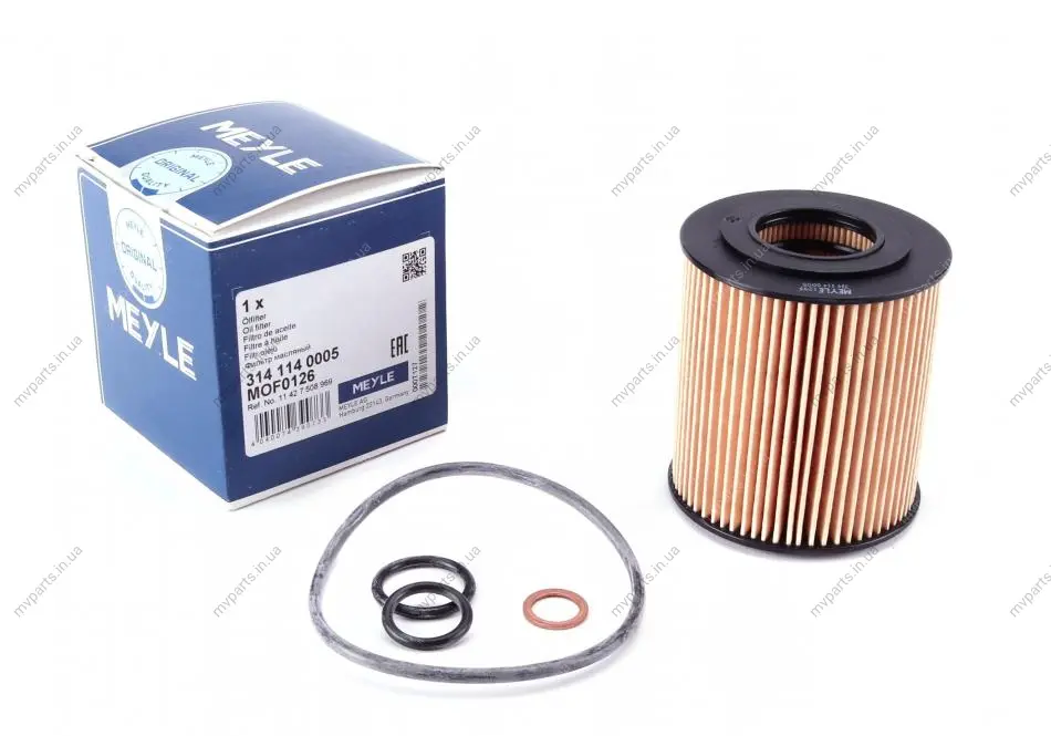 Фільтр масляний BMW 3 (E46/E90) /5 (E60) 1.6/2.0/1.8/2.0 314 114 0005 MEYLE 314-114-0005 (фото 1)