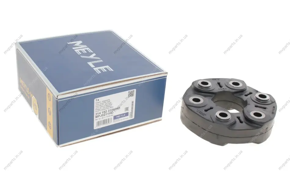 Муфта кардана еластична BMW 1 (E81/E82/E87/E88)/F20/F21)/2 (F22/F87)2 (F23)/3 (E90/E91) 02- 314 152 3106/HD MEYLE 314-152-3106-HD (фото 1)