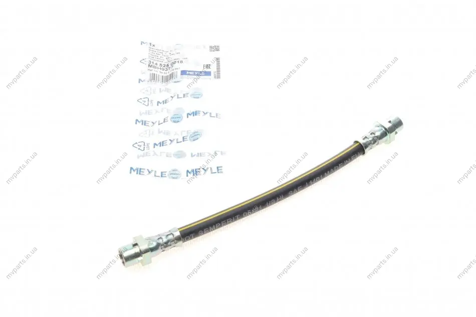 Шланг гальмівний (задній) BMW X5 (E70/F15/F85)/X6 (E71/E72/F16/F86) 06-19 (L) (L=228mm) N52/N55/N57 314 525 0018 MEYLE 314-525-0018 (фото 1)