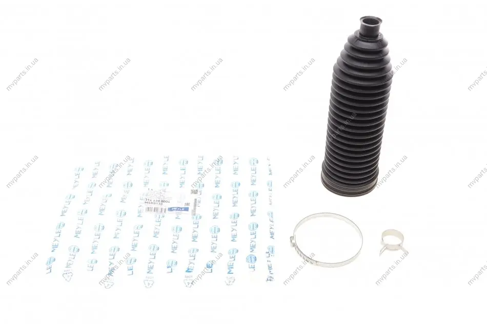 Пильник рейки рульової BMW 5 (F10)/7 (F01/F02/F03/F04)/X6 (E71/E72) 09- (+2 хомути) 314 620 0004 MEYLE 314-620-0004 (фото 1)