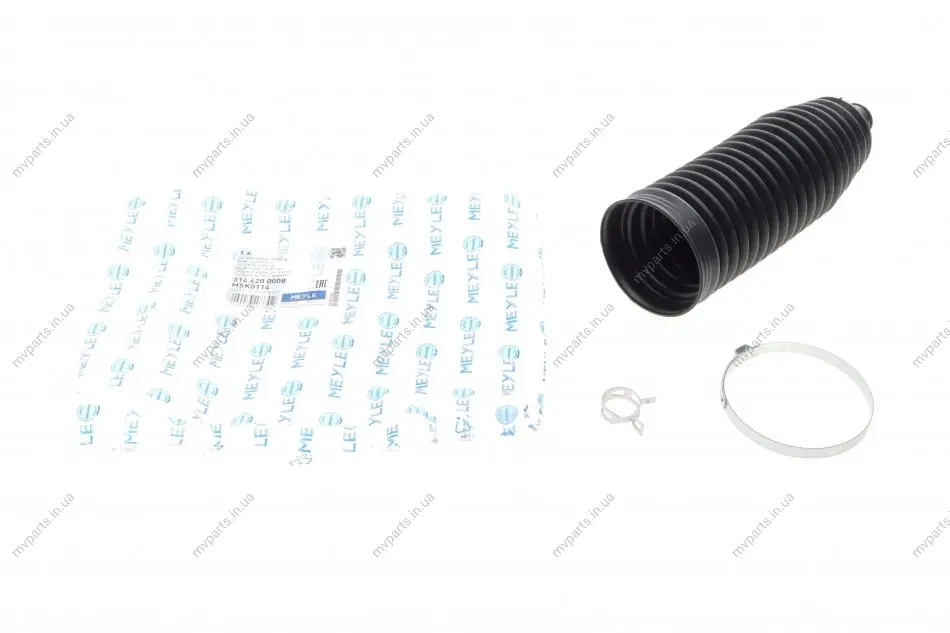 Пильник рейки рульової BMW 3 (F30/F80)/X5 (E70/F15/F85) 02- N13/N20/N47/N55 (16x204x63) (з хомутами) 314 620 0008 MEYLE 314-620-0008 (фото 1)