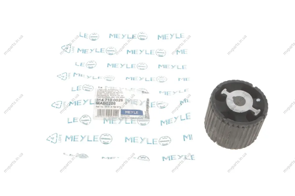 Сайлентблок балки (задньої/спереду) BMW 5 (F10/F11/F07)/6 (F12/F13)/7 (F01/F02/F03/F04) 08-18 314 710 0026 MEYLE 314-710-0026 (фото 1)