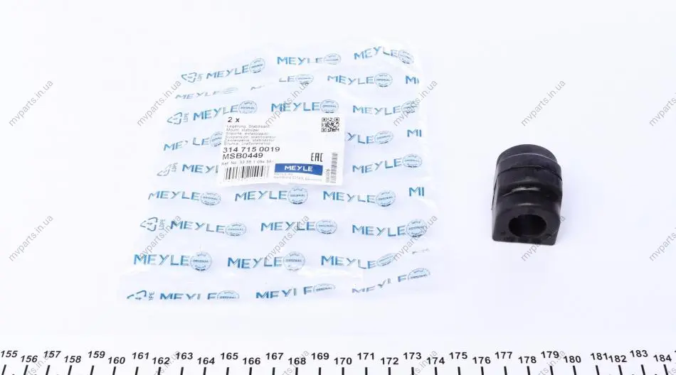 Втулка стабілізатора (заднього) BMW 3 (E46) 98-07 (d=18mm) 314 715 0019 MEYLE 314-715-0019 (фото 1)