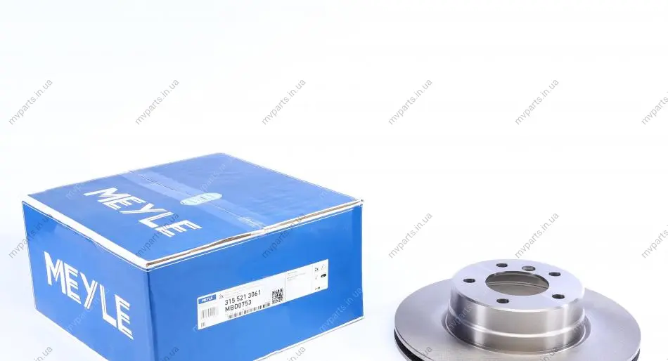Диск гальмівний (передній) BMW 5 (E60/E61) 03-10 (310x24) 315 521 3061 MEYLE 315-521-3061 (фото 1)