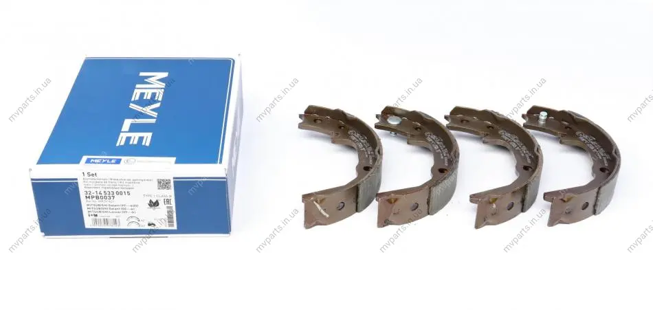 Колодки ручника Mitsubishi Lancer/Outlander 4WD/Galant 87-07 (167x32) 32-14 533 0015 MEYLE 32-14-533-0015 (фото 1)